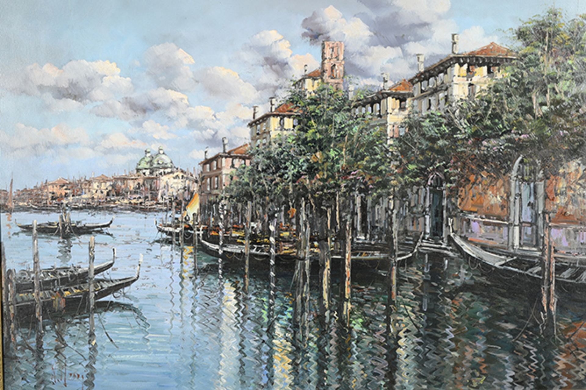Original Italian Oil on Canvas of Venice. - Image 3 of 12