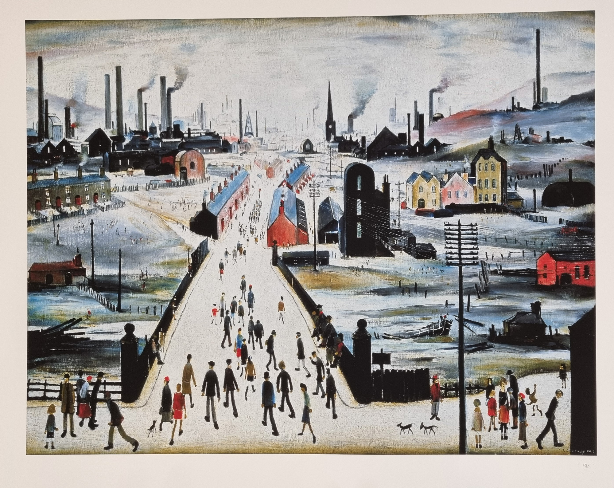 Limited Edition by L.S. Lowry titled "The Canal Bridge, 1949". - Bild 2 aus 7