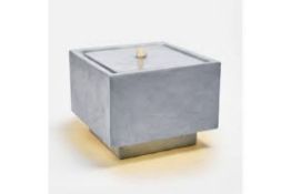 LED Grey Cube Water Feature. RRP £349.99