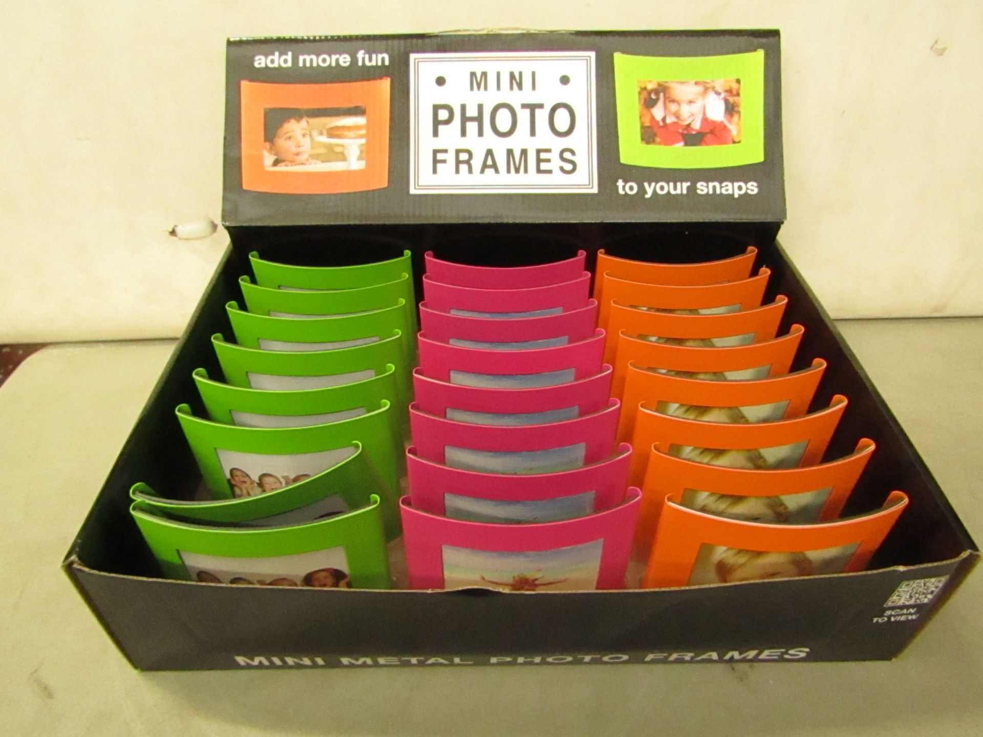 12 x Mini Metal Photo Frames