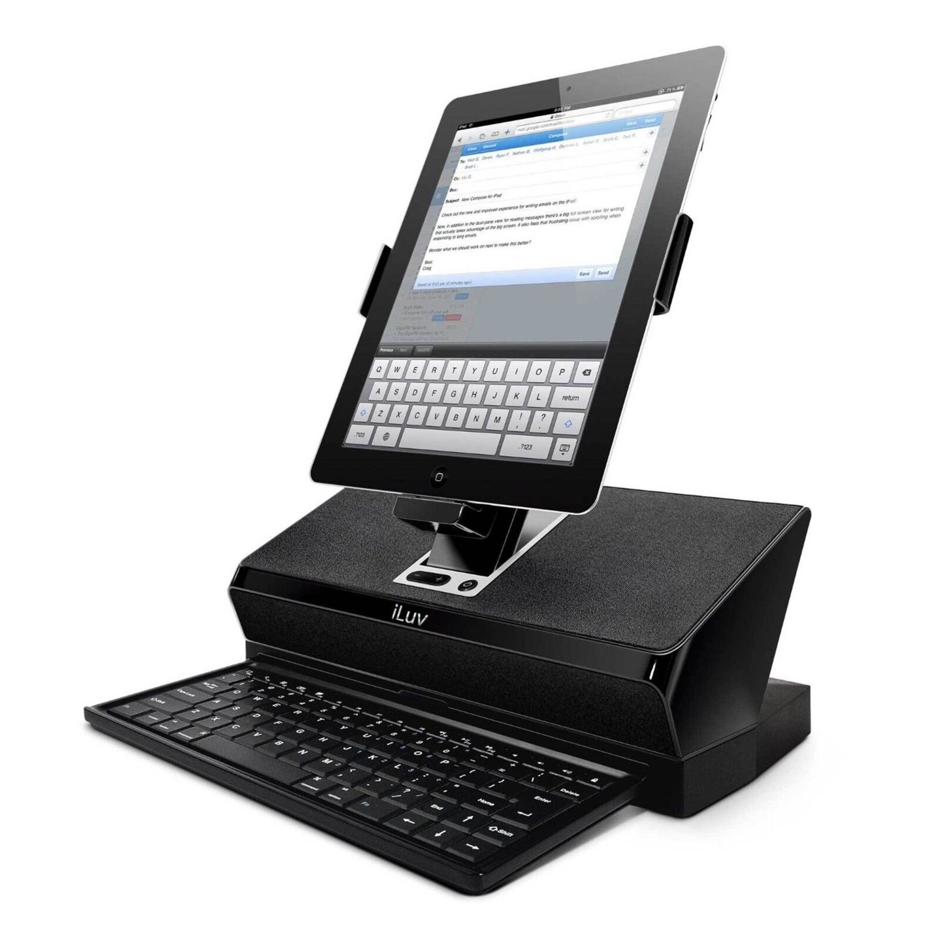 iLuv Black WorkStation Mobile Computing Station