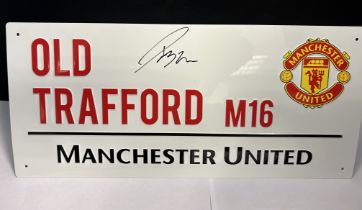 Manchester United D Henderson Signed Street Sign