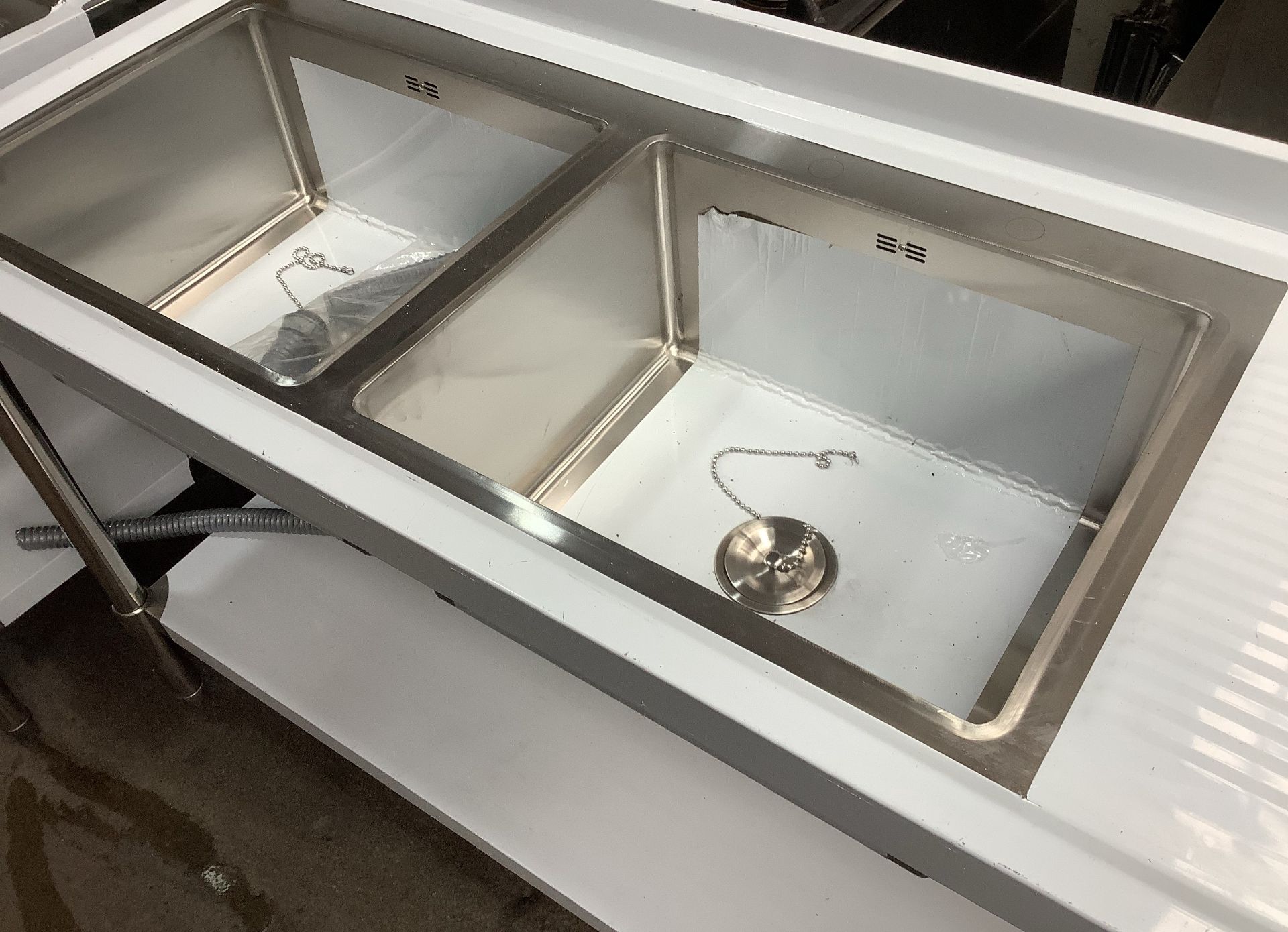 Brand New 1.8m Stainless Steel Double Bowl Sink - Image 2 of 2