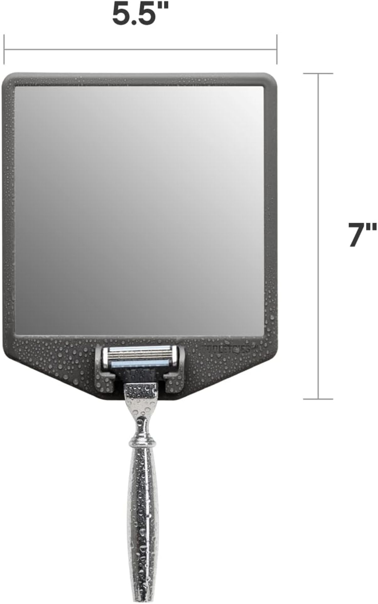 Tooletries The Joseph Mirror And Razor Holder Set, Charcoal x24. Est Retail Value £360 - Image 7 of 7