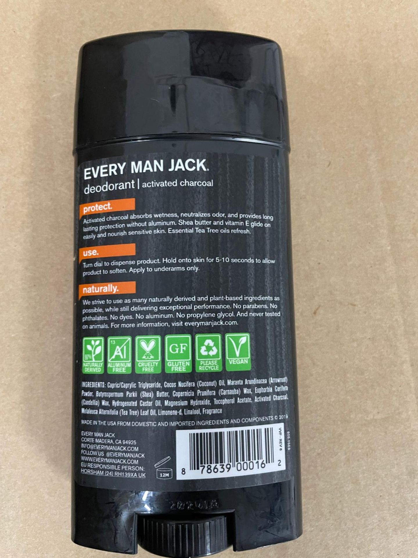 Every Man Jack Activated Charcoal Deodrant x 90, Est retail value £1125 - Image 2 of 3