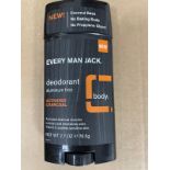 Every Man Jack Activated Charcoal Deodrant x 90, Est retail value £1125