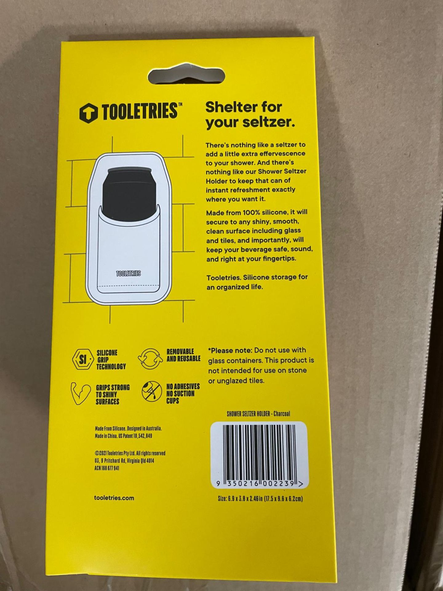 Tooletries Shower Seltzer/Drink Holder, Charcoal x22. Est Retail Value £230 - Image 2 of 4