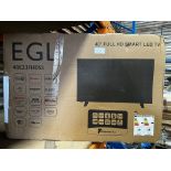 EGL 40 Inch Full HD Smart LED TV. RRP £250 - Grade U