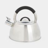 2.5L Silver Whistling Stove Top Kettle. RRP £20 - Grade U