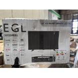 EGL 32 Inch HD Ready Smart LED TV. RRP £150 - Grade U