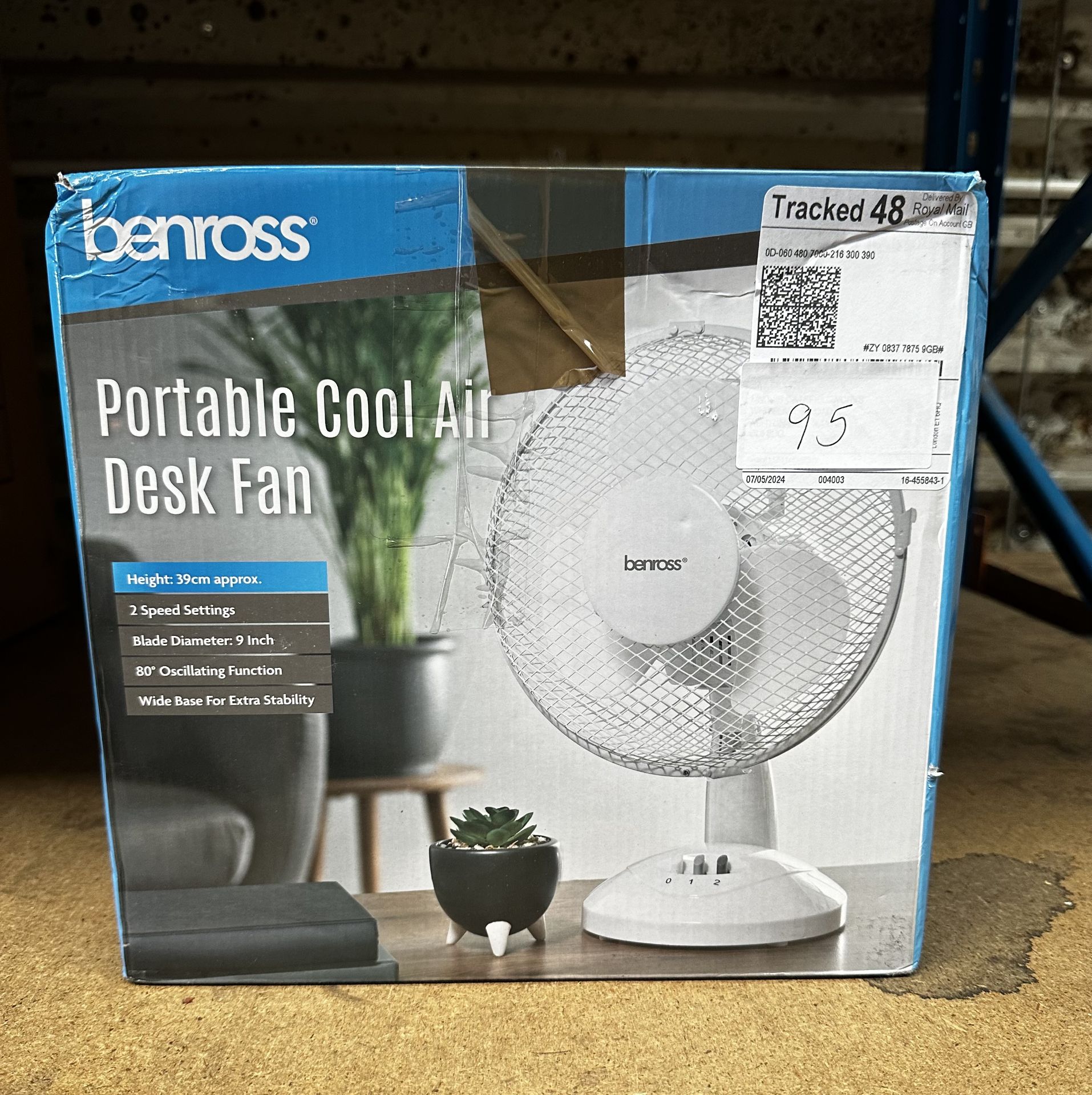 Benross Portable Cool Air Desk Fan. RRP £20 - Grade U