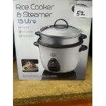 Quest Rice Cooker and Steamer 1.5L RRP £40 - Grade U