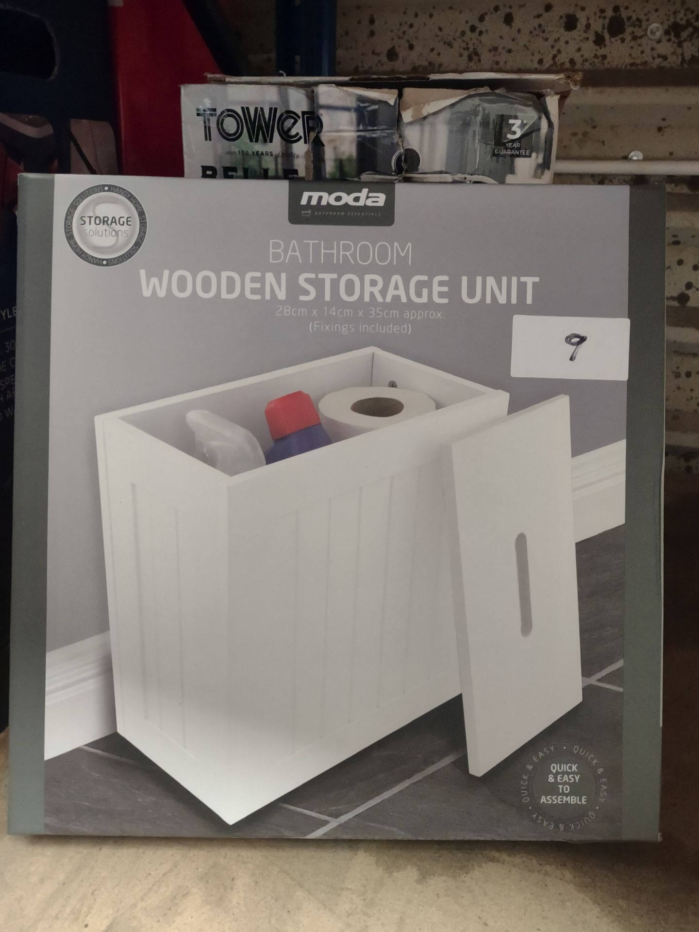 Moda Bathroom Wooden Storage Unit. RRP £20 - Grade U