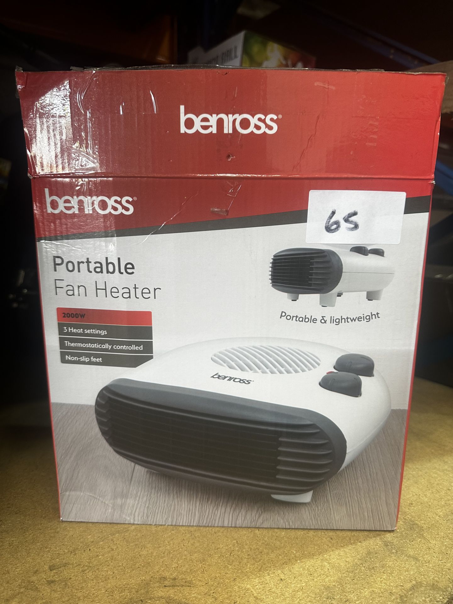 Benross Portable Fan Heater. RRP £25 - Grade U