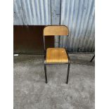 Wooden and Metal Chair In School Design