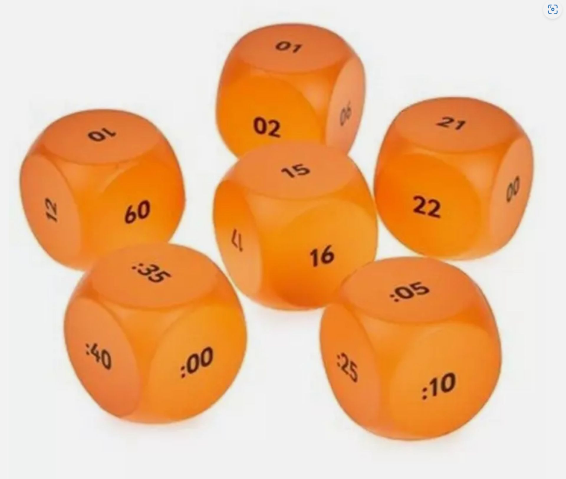 100 x 24 Hour Clock Cubes Learning Dice Foam Hope Education Pack of 6. RRP £500 - Grade A