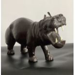 Vintage Leather Hippopotamus