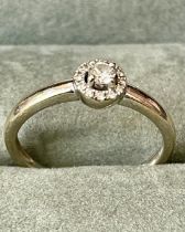 A Donadio 18ct White Gold Solitaire Ring With Valuation