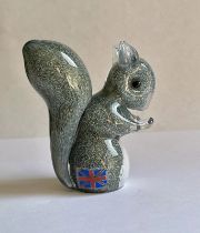 Langham Glass Hand Made Small Grey Squirrel