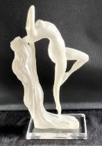 Beautiful Signed W.Anina Art Deco Frosted Lady Figurine