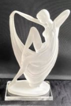 Beautiful W.Anina Art Deco Frosted Lady Figurine 'Before The Bath'