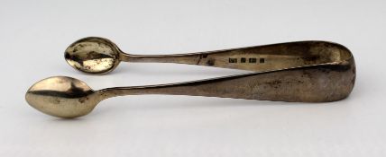 Edwardian Solid Silver Sugar Tongs Birmingham 1901