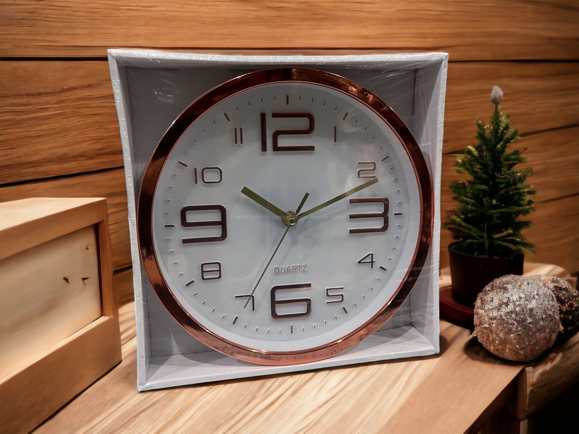 Quartz Clock Module Dimensions Title: Quartz 29cm Round Copper Finish Wall Clock Kitchen/Dining ...