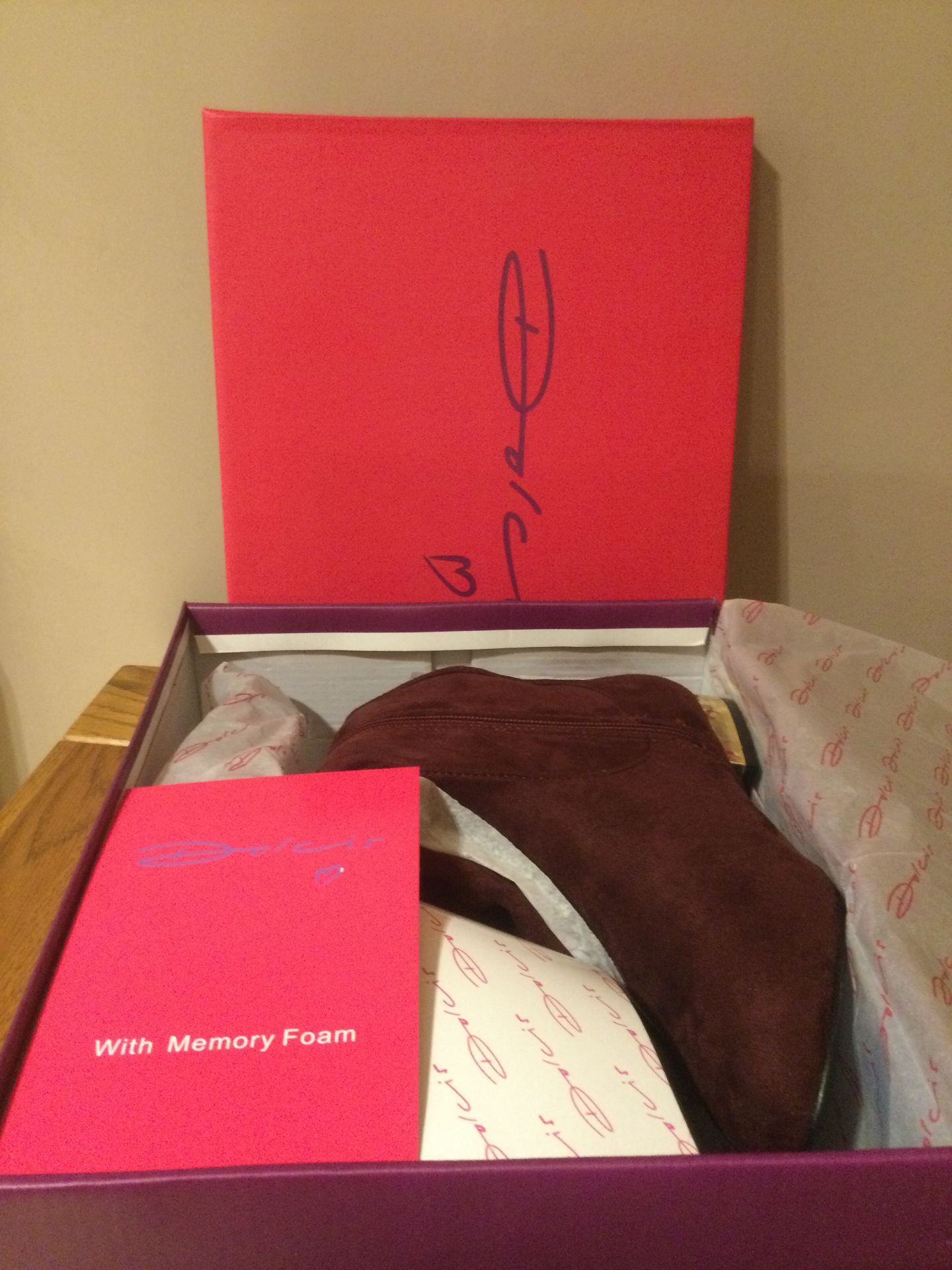 Dolcis “Katie” Long Boots, Low Heel, Size 4, Burgundy - New RRP £55.00 - Image 6 of 7