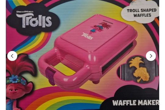 6 x Fizz Creations Trolls Waffle Maker Kids Children's Novelty DreamWorks Kitchen