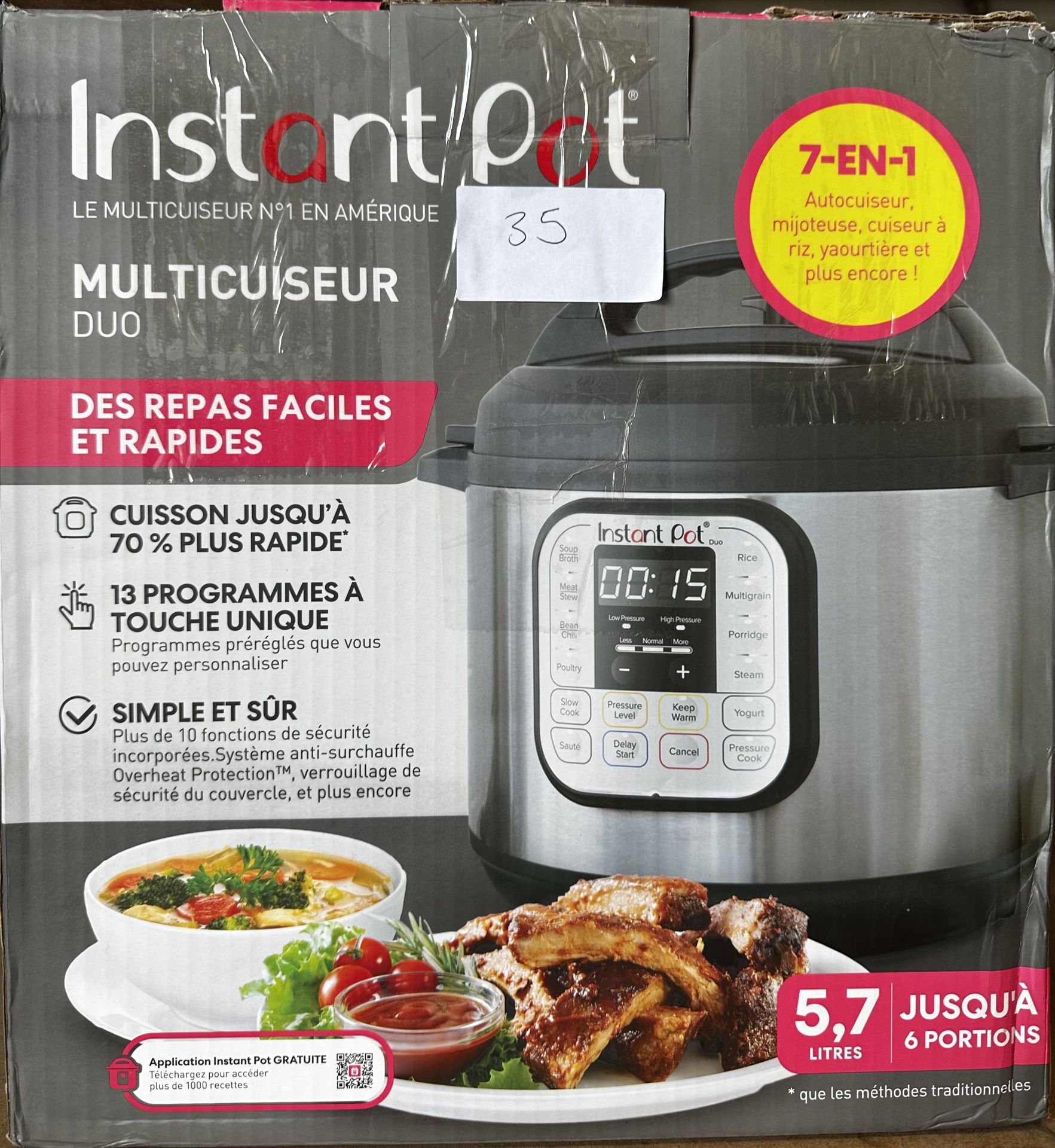 Instant Pot Multi Cooker Duo. RRP £100 - Grade U