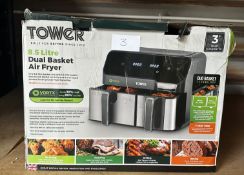 Tower 8.5L Dual Basket Air Fryer. RRP £100 - Grade U