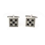 Swarovski Crystal Check Board Cufflink - unboxed x 5