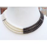 Cultured Pearl Necklace Silver Clasp New With Gift Box