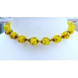 Vintage Murano Glass Bead Necklace With Gift Box