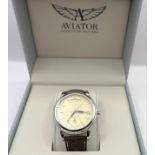 New Aviator Douglas Day-Date Pilot Watch Current Online Retail Price £845