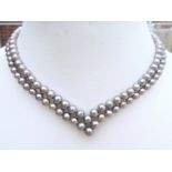 Cultured Pearl Necklace Silver Clasp RRP £235