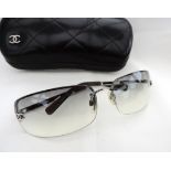 Vintage Chanel Ladies Sunglasses c.124/8G Original Case