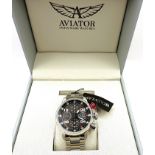 New Aviator Chronograph Watch P.4.06.0.017.4 Current Online Retail Price £1763.00