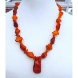 Chunky Organic Amber Necklace