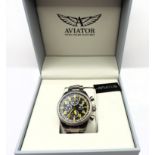 New Aviator Airacobra P45 Chrono Auto V.4.26.7.176.5 Watch Current Online Retail Price £1645