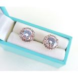 Tresor Paris Sterling Silver Gemstone Stud Earrings New With Gift Pouch