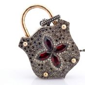 An Exquisite, Convertible Clasp Necklace Embellished With Gold, Colourful Stones and Diamonds On...