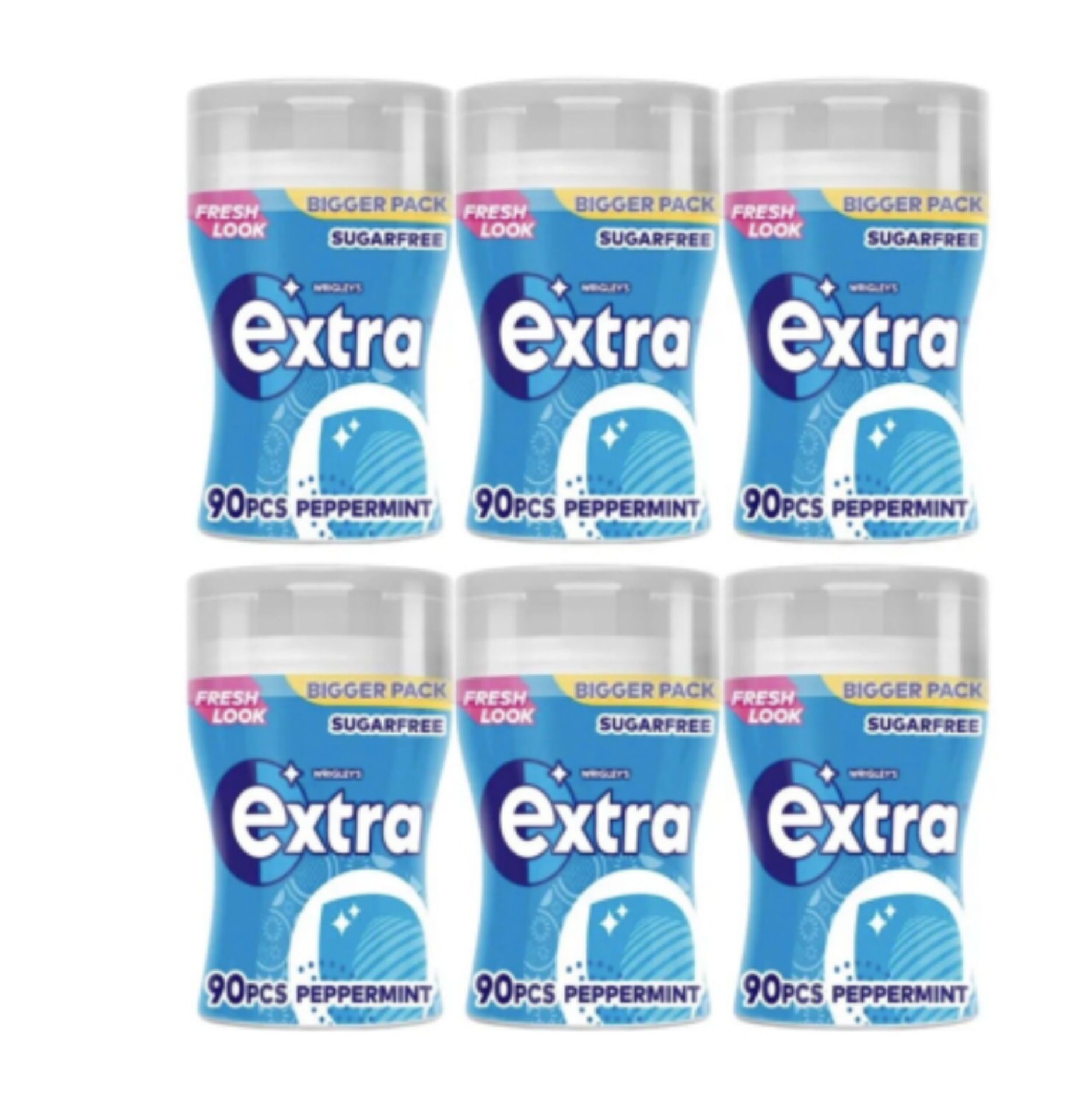 4 x Wrigley's Extra White Peppermint Chewing Gum Sugar Free 24 x 90 Pcs BBE 9/24 - Image 2 of 3