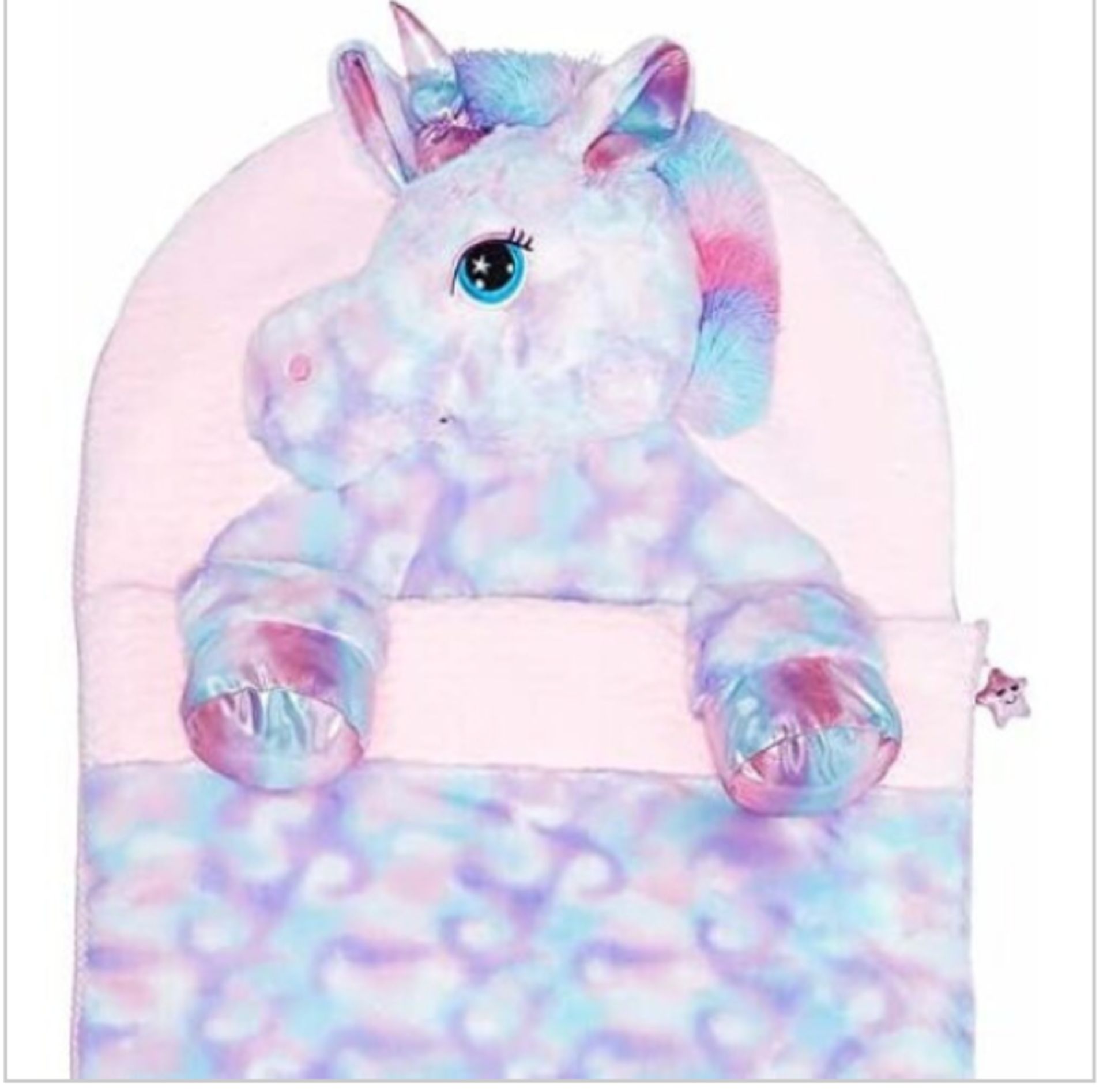 Hugfun Pink Unicorn Rainbow Mane Kids Sleeping Slumber Bag New Sealed Box - Image 4 of 5