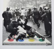 Static (b1978) ‘Right Hand Red’, print in colour, embossed mark, signed, Editioned, Hirst Dots, 2...