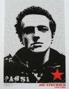 Mark Hebblewhite (b1967) ‘Joe Strummer’ 1952-2002, CLASH TRIBUTE, editioned, screenprint, 2002