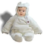 Job Lot of 10 Baby Snowsuits Hooded Unisex Polar White Age 0-18M Premium Brand RRP £24.99