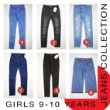 Job Lot 50 Designer Girls Boys Kids Jeans Joggers Jeggings | Assorted | 2-14Y | Brand New RRP £20