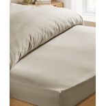 100% Extra Deep Fitted Sheet Natural Single
