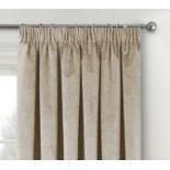 Luxury Jacquard Pencil Pleat Curtains Champagne 168x183